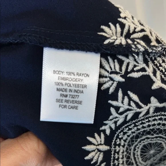 a:glow Navy Blue Off-Shoulder Maternity Dress - Picture 6 of 6